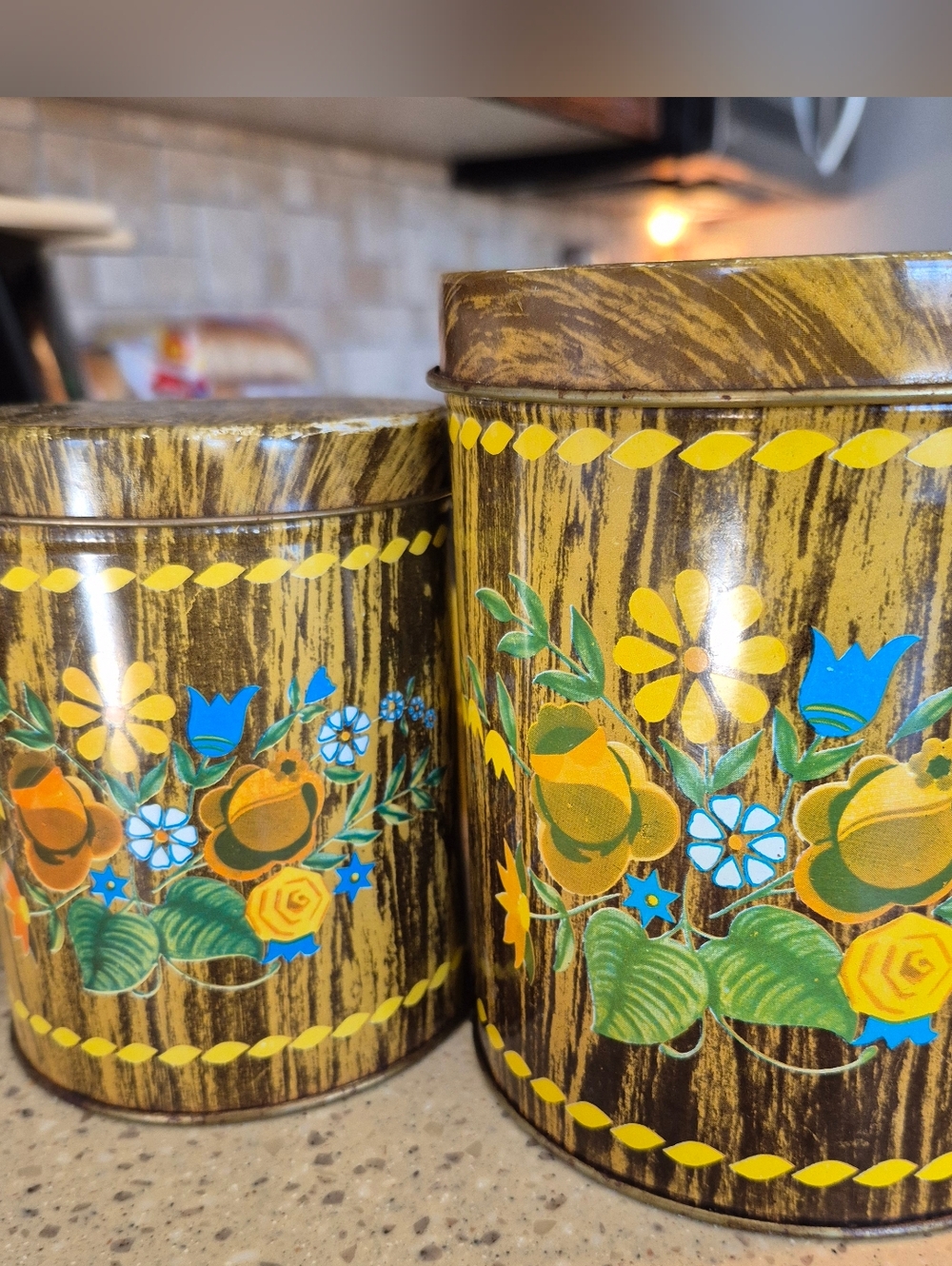 Set Of 2 Vintage Canisters